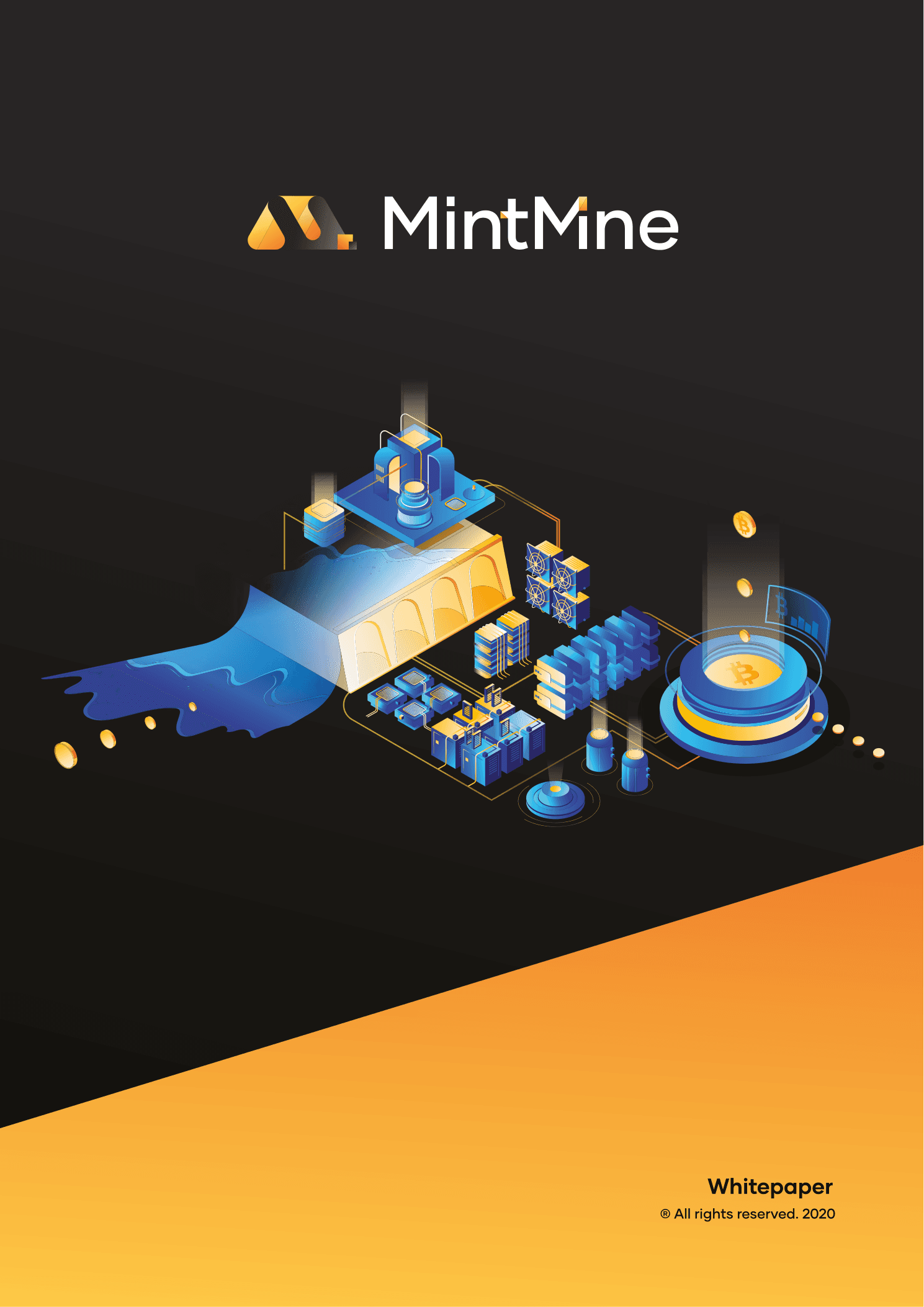 Original MintMine whitepaper cover with the folded M logo and infrastructure illustration